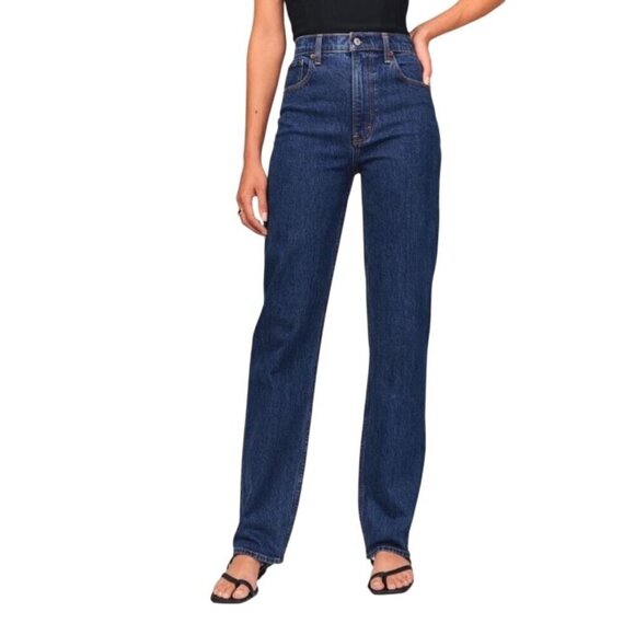Abercrombie & Fitch The 90’s straight ultra high rise jeans women’s 29/8R A&F - Picture 1 of 10
